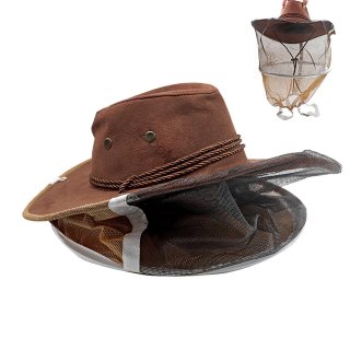 Маска пчеловодная ковбойский стиль 'Cowboy hat'  (джинсовая ткань)