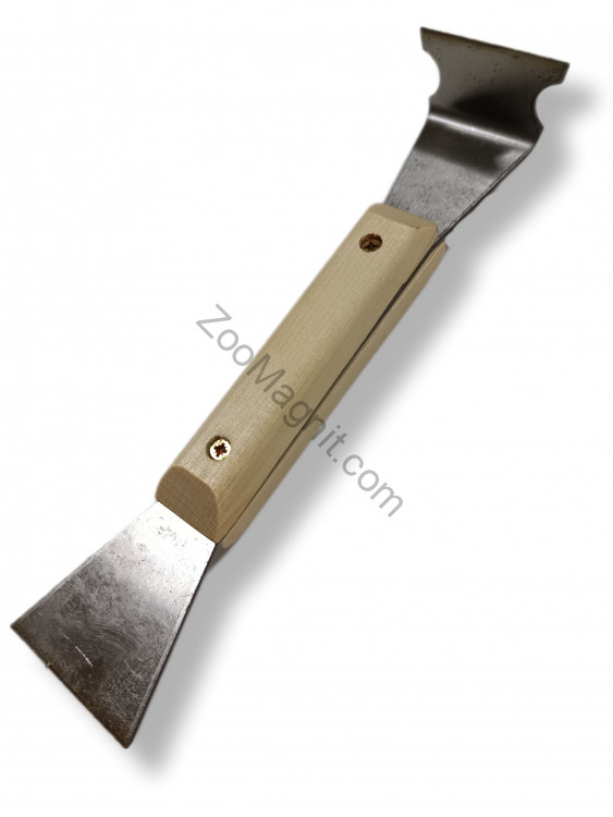 Стамеска пасечная '200 мм' (нерж. сталь, деревянная ручка) 